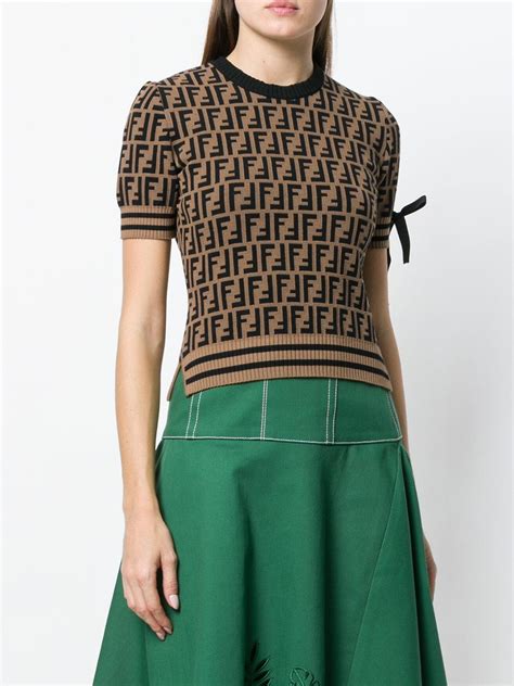 fendi logo short sleeve sweater dress|fendi ready to wear sweatshirt.